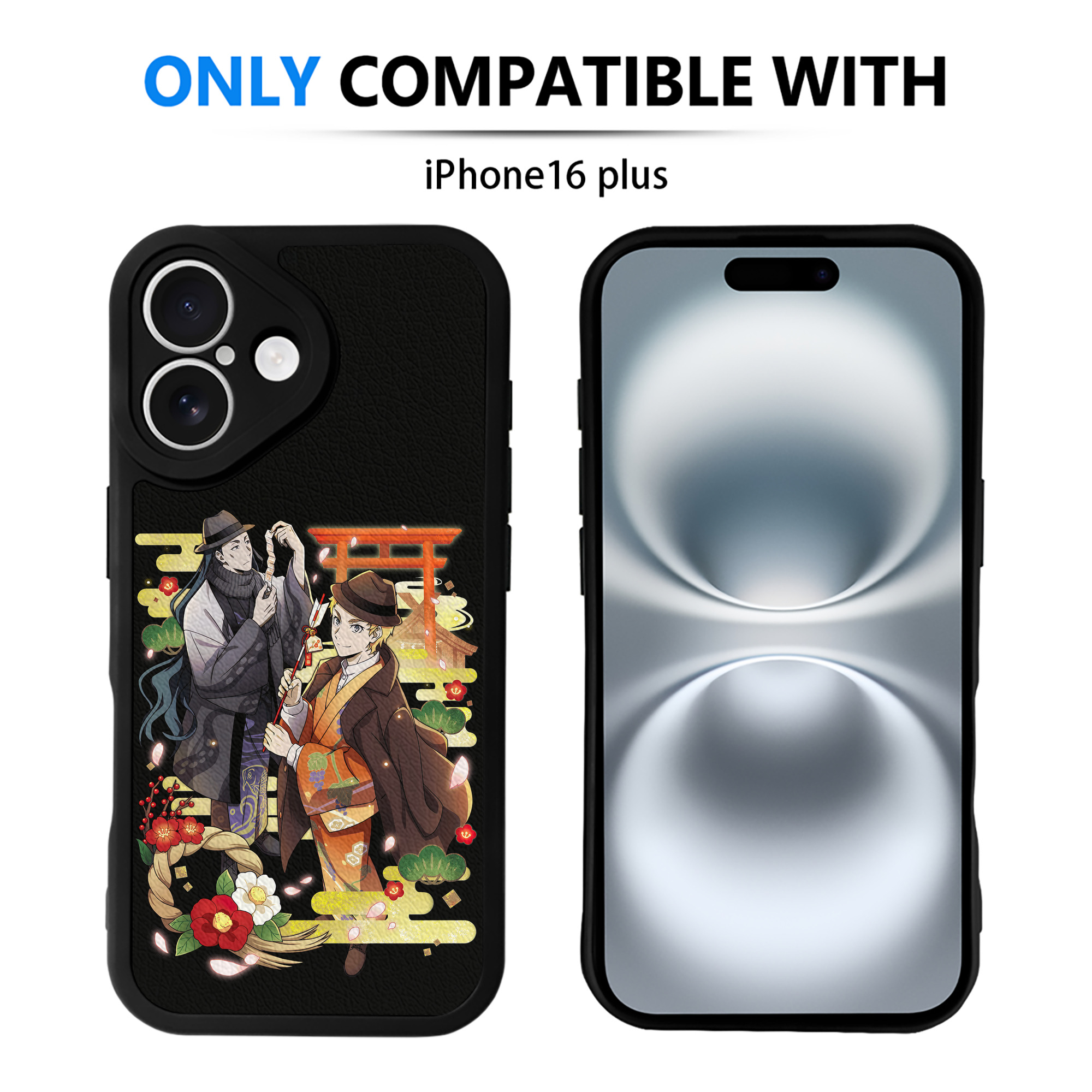 （画像用） 文豪ストレイドッグス Bungo Stray Dogs 【iPhone 16シリーズ対応】シリコンスマホケース（レザー調） 材質：シリコン